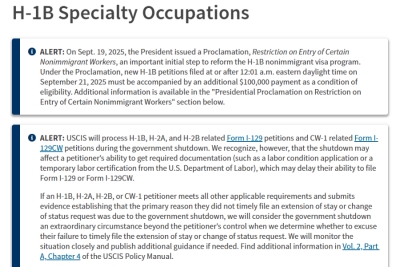 H1B新规细则公布!这些情况不用缴纳10美金万申请费